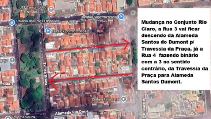 Trânsito em Jataí muda a partir de segunda; SMT alerta motoristas