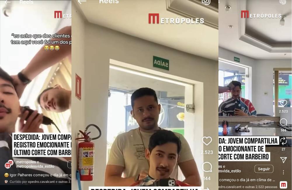 Vídeo de jataiense com despedida do barbeiro viraliza e ganha destaque nacional; confira o vídeo