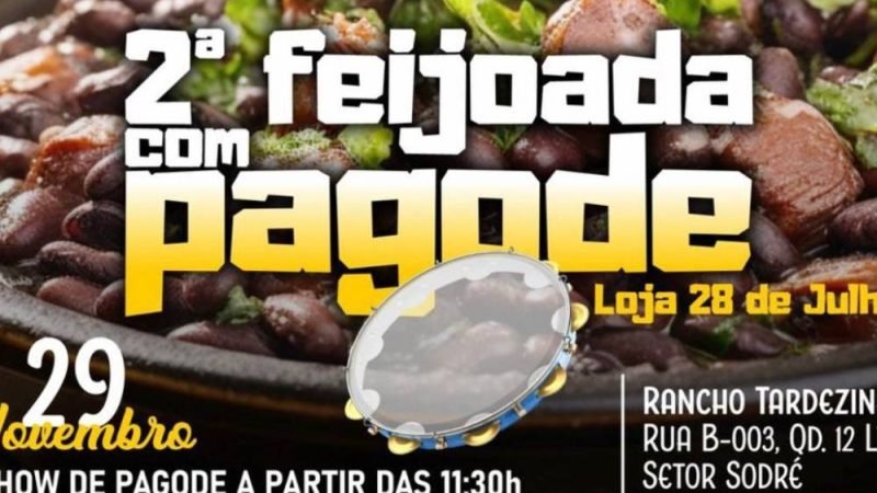 AGENDA| 2ª Feijoada com Pagode promete música e confraternização neste sábado em Jataí