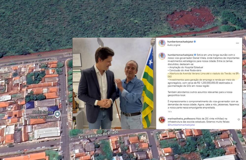 VÍDEO | Daniel Vilela e Humberto Machado discutem abertura da Avenida Veriano Lima até a BR-060 e anunciam novos investimentos para Jataí