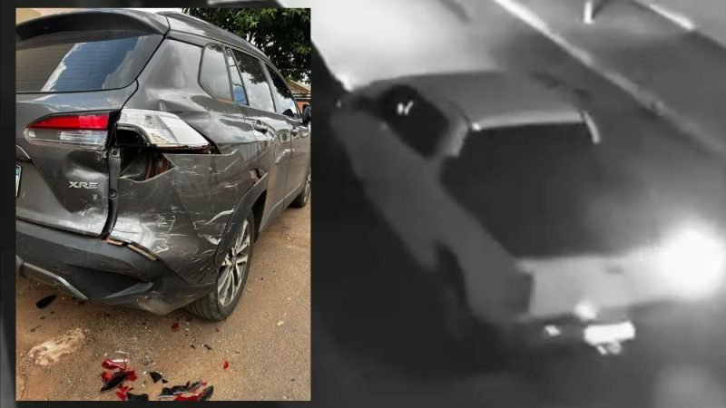 VÍDEO | Motorista atinge veículo estacionado e foge após acidente em Jataí