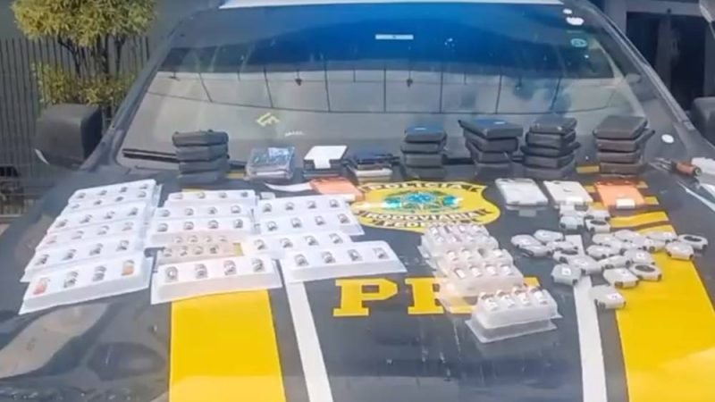 PRF apreende canetas emagrecedoras e celulares irregulares avaliados em R$ 400 mil