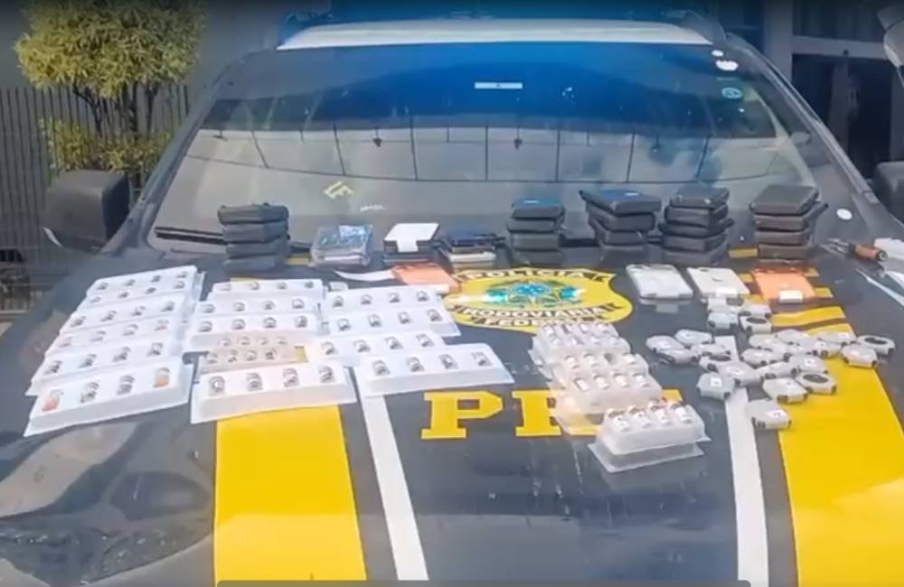 PRF apreende canetas emagrecedoras e celulares irregulares avaliados em R$ 400 mil