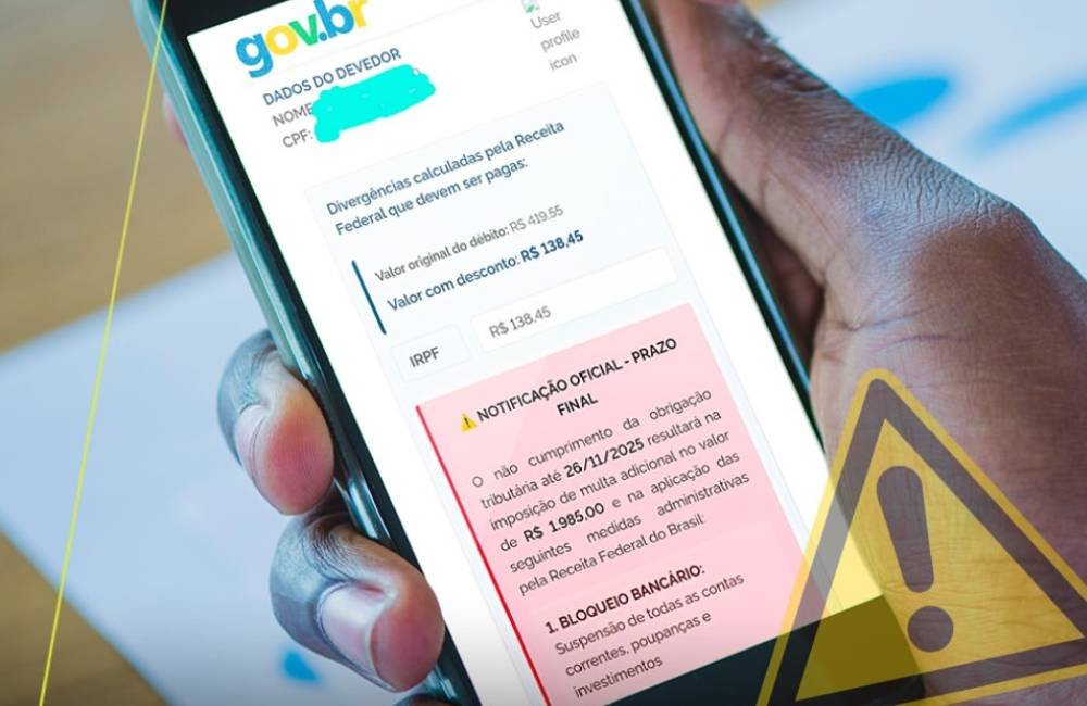 ALERTA: Receita Federal identifica novo golpe que usa dados reais de contribuintes
