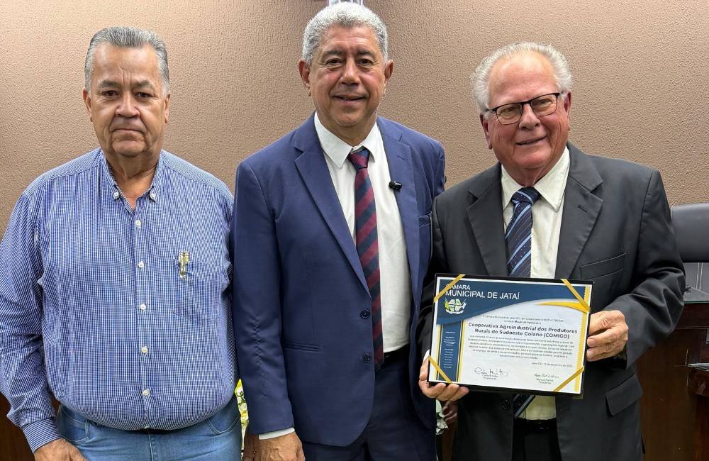 Câmara de Jataí concede moção de aplausos à Comigo pelos 50 anos de fundação