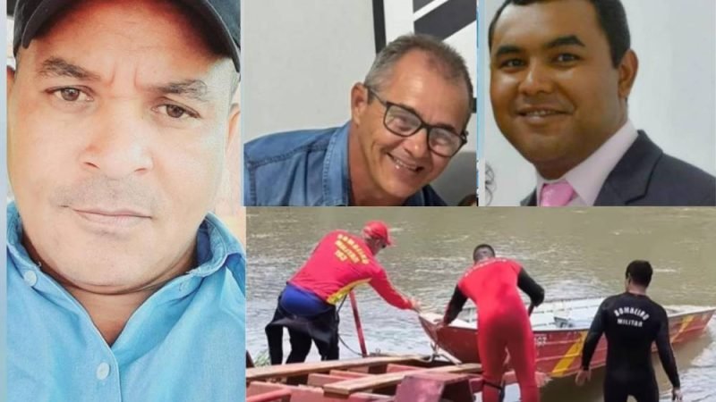 Corpos dos três homens desaparecidos após acidente com três veículos e queda de carro no Rio Verdinho são encontrados