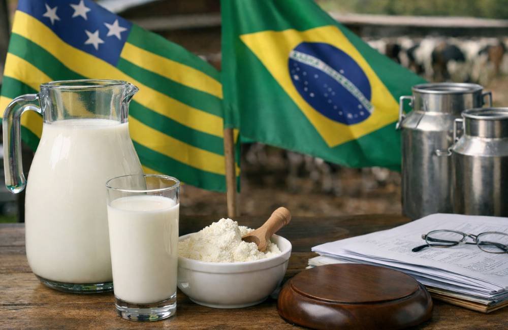 Goiás barra leite reconstituído com leite em pó importado