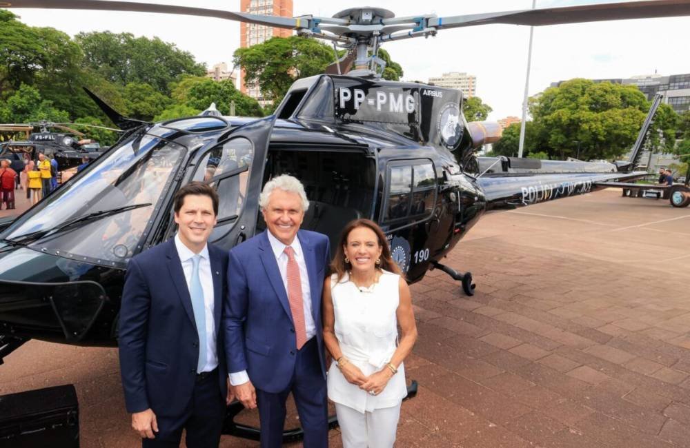 VÍDEO| Durante entrega de helicópteros, governo de Goiás anuncia base do GRAER em Rio Verde