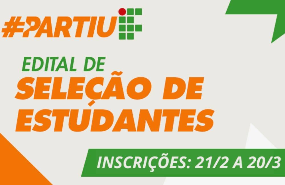 IFG abre 720 vagas com bolsa de R$ 200 no Programa PartiuIF