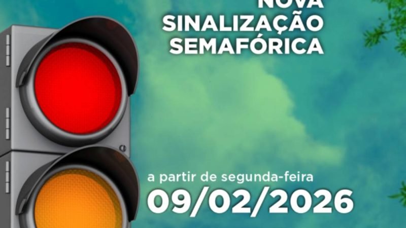 SMT implanta nova sinalização semafórica em cruzamento de Jataí