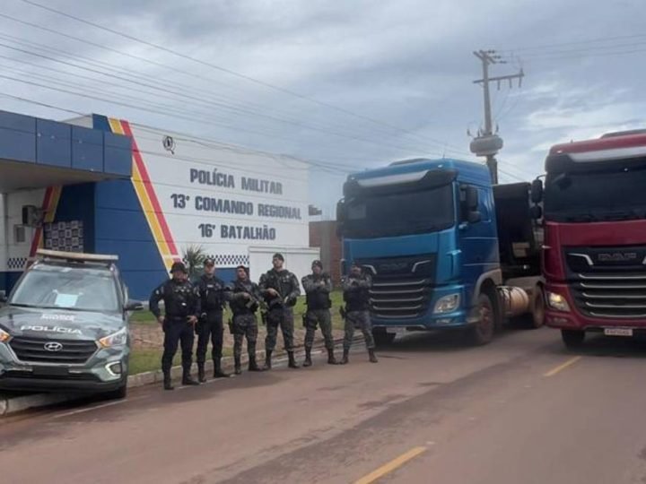 VÍDEO| Ação integrada recupera carretas roubadas na BR-158