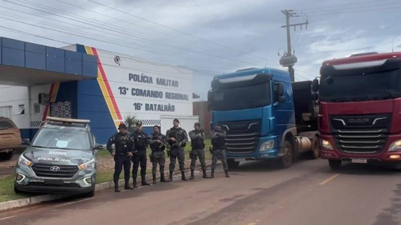 VÍDEO| Ação integrada recupera carretas roubadas na BR-158