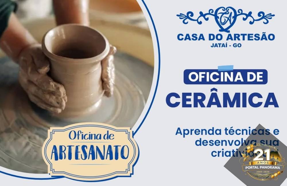 AGENDA | Oficina de Cerâmica em Jataí abre inscrições para capacitação artística e geração de renda