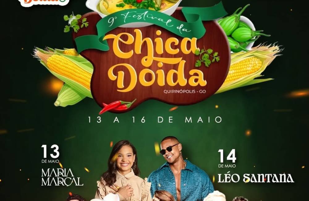 AGENDA | Quirinópolis anuncia 9º Festival da Chica Doida com shows nacionais e entrada gratuita