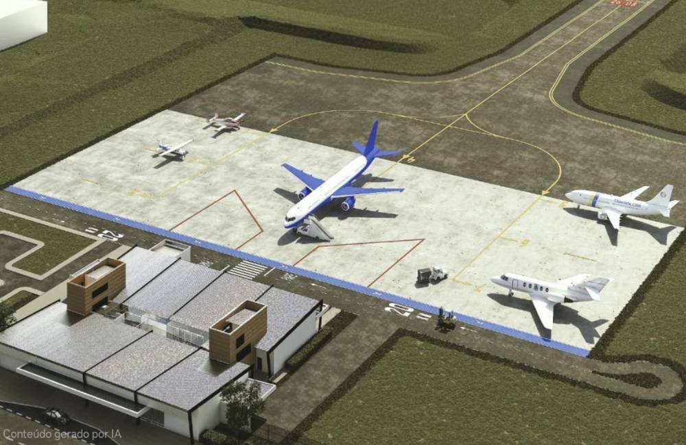 Obras do Aeroporto Regional de Jataí avançam e projeto inclui planejamento logístico e captação de investimentos