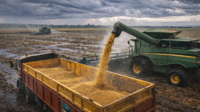 Com chuva, colheita da soja avança em Goiás, mas ritmo segue abaixo do ideal no Brasil
