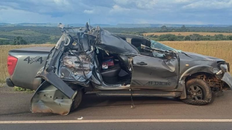 Duas ocorrências graves em 1 km da BR-158 deixam morto e expõem risco durante escoamento da safra