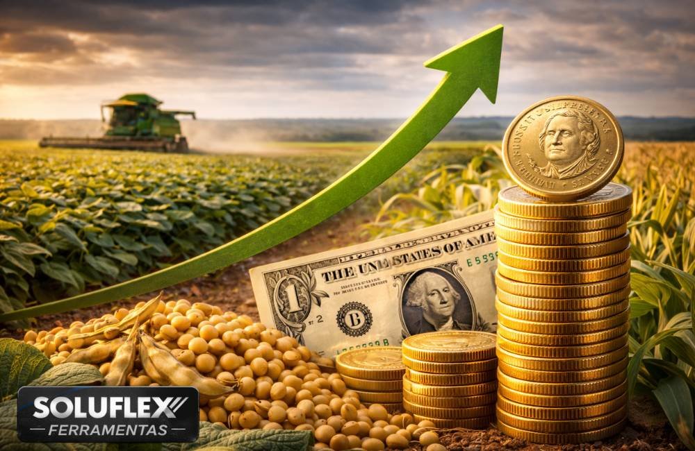 Soja segue firme e dólar sobe nas cotações do agro em Jataí