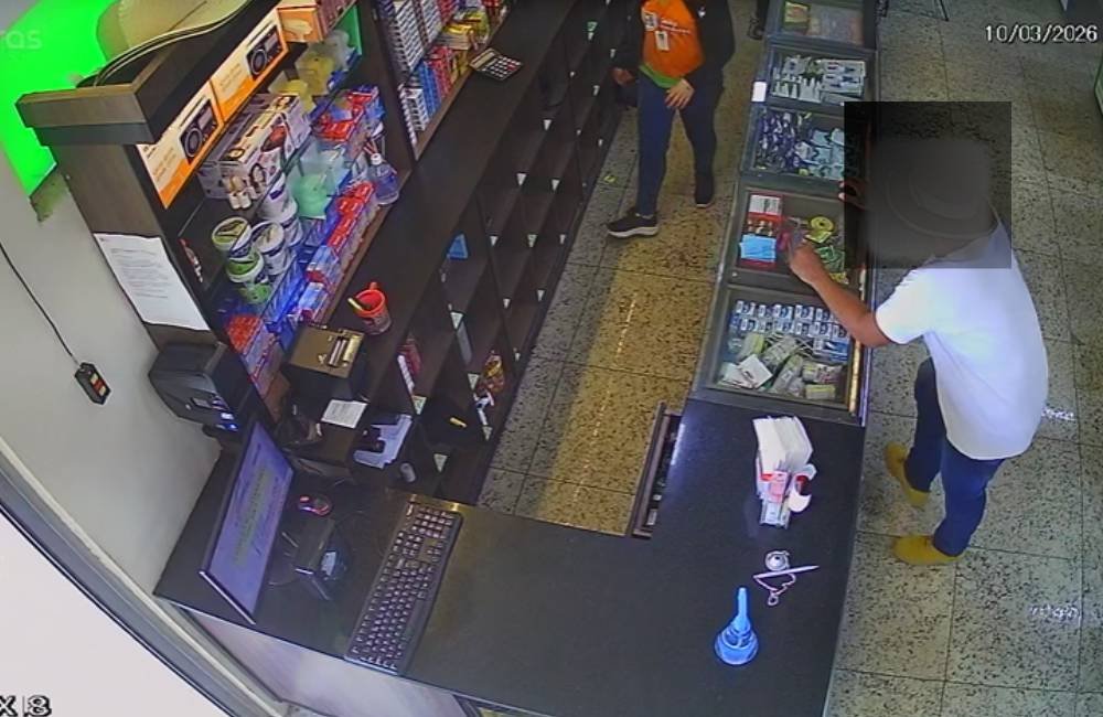 VÍDEO| Homem é detido após furtar produtos de supermercado em Jataí
