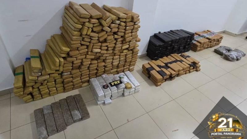 PRF e PMGO apreendem meia tonelada de maconha após perseguição na BR-060, em Guapó