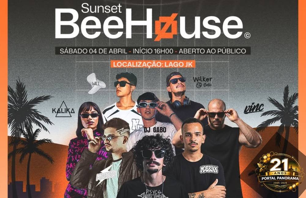 AGENDA | Sunset BeeHouse em Jataí: evento gratuito no Lago JK acontece neste sábado (04)