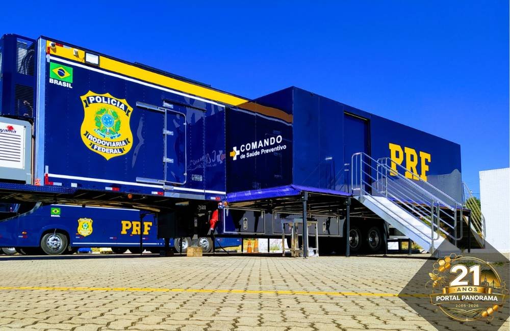 Caminhão da PRF leva serviços de saúde gratuitos à população de Jataí