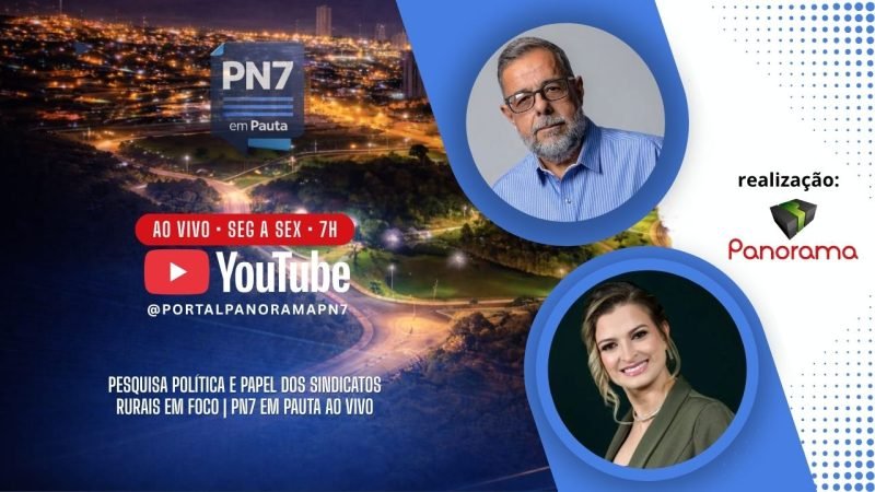 AO VIVO | PN7 em Pauta debate pesquisa política e papel dos sindicatos rurais em Jataí