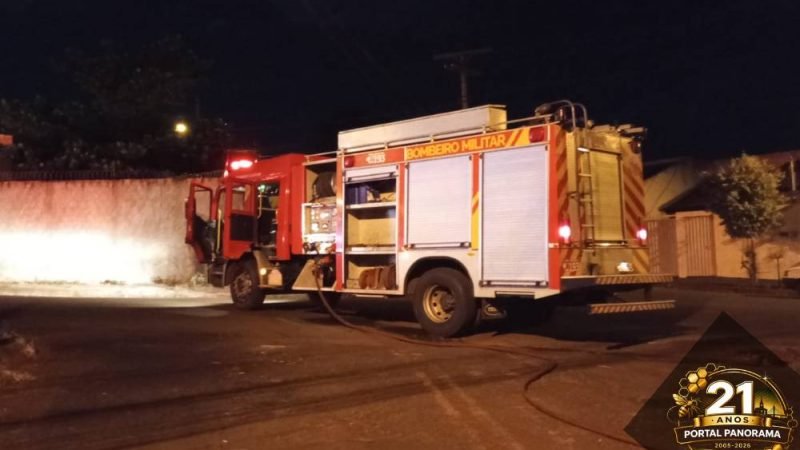 Incêndio em residência mobiliza Corpo de Bombeiros em Jataí
