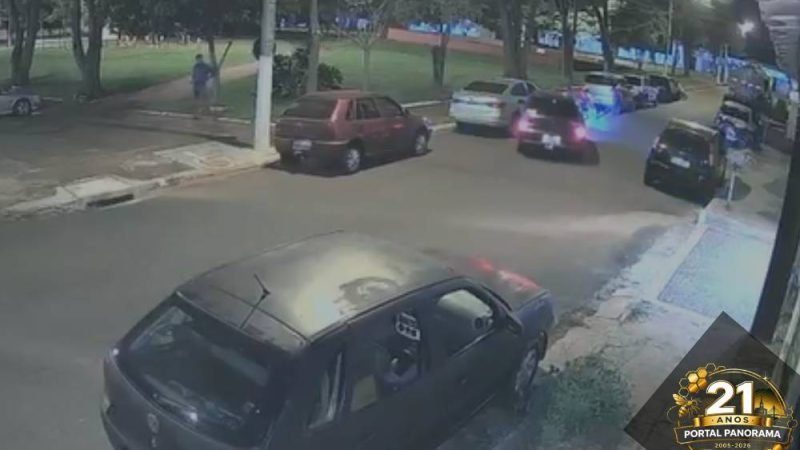 VÍDEO| Motorista com sinais de embriaguez causa colisão com veículos e foge do local
