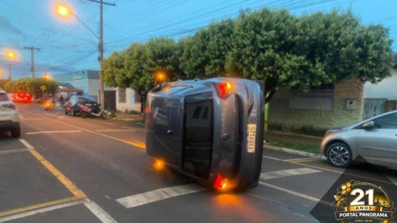 Veículo em alta velocidade provoca acidente e motorista foge sem prestar socorro em Jataí