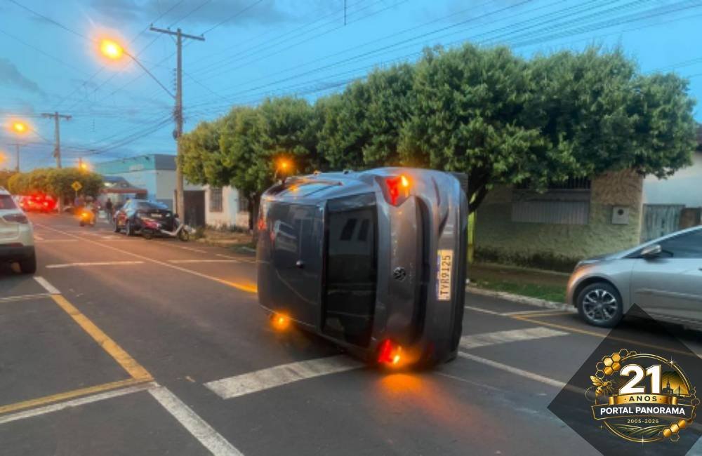 Veículo em alta velocidade provoca acidente e motorista foge sem prestar socorro em Jataí