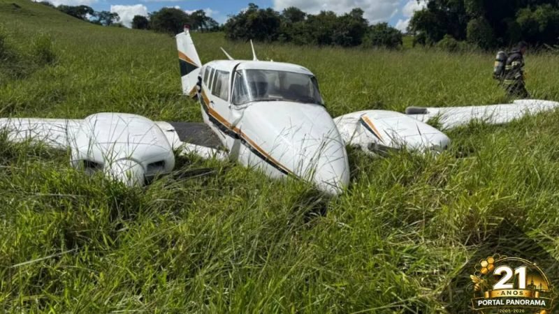 Avião com dois passageiros faz pouso de emergência em Trindade