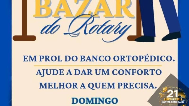 AGENDA | Bazar do Rotary em Jataí acontece dia 12/04 na Feira Coberta