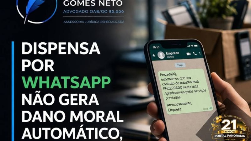 Dispensa por WhatsApp não gera dano moral automático, decide TRT-4