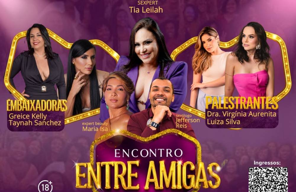 Banner do evento Encontro Entre Amigas 3ª edição em Jataí com data, palestrantes e informações
