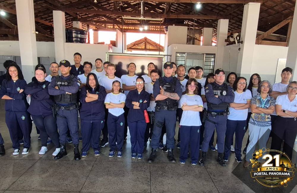 Guarda Civil Municipal de Jataí realiza palestra sobre bullying e cyberbullying para alunos em escola