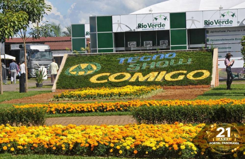 Programação de palestras da Tecnoshow Comigo 2026 no dia 07 de abril com temas sobre agro, pecuária e inovação