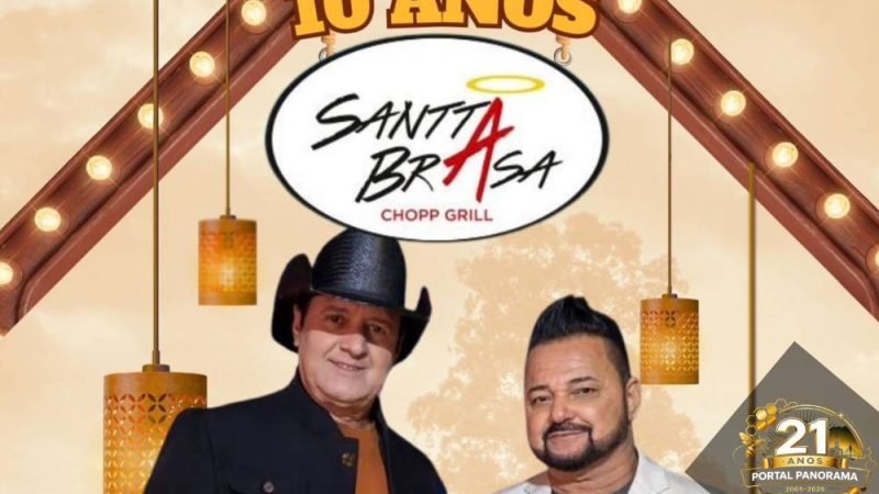 AGENDA | Santta Brasa celebra 10 anos com show de Renan & Ray em Jataí nesta sexta (24)