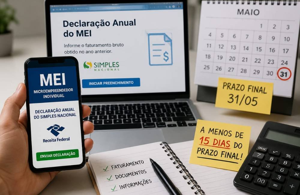 A menos de 15 dias do prazo final, menos da metade dos MEIs enviaram declaração