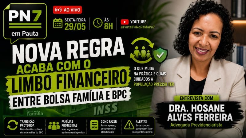 AO VIVO | PN7 em Pauta: especialista explica nova regra que evita perda do Bolsa Família durante análise do BPC