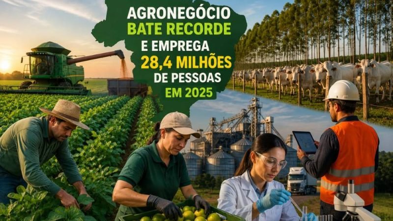Agronegócio bate recorde e emprega 28,4 milhões de pessoas no Brasil