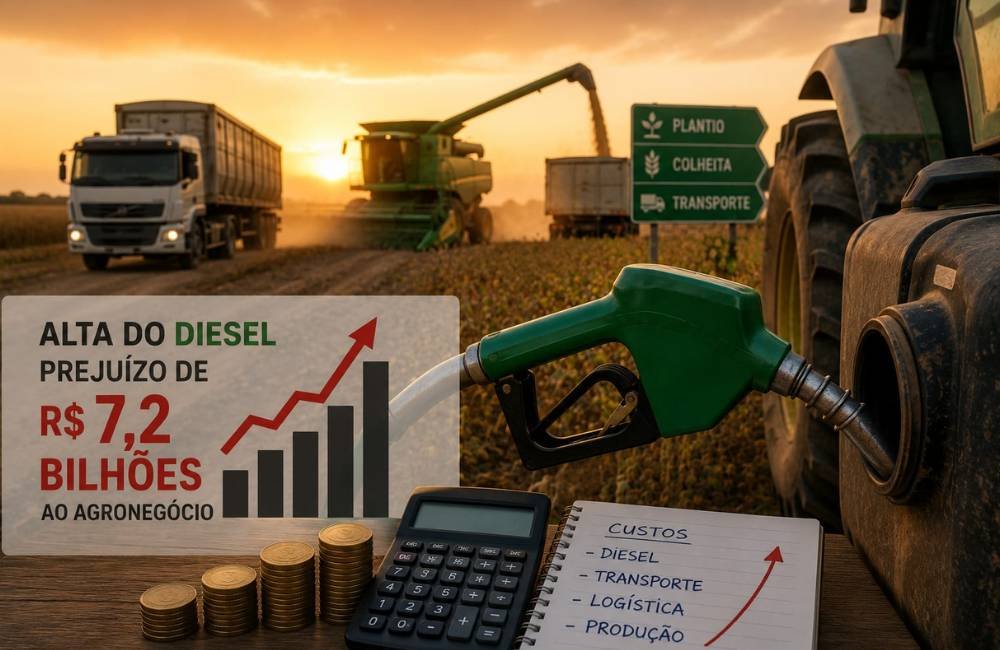 Alta do diesel pode gerar prejuízo bilionário ao agronegócio brasileiro