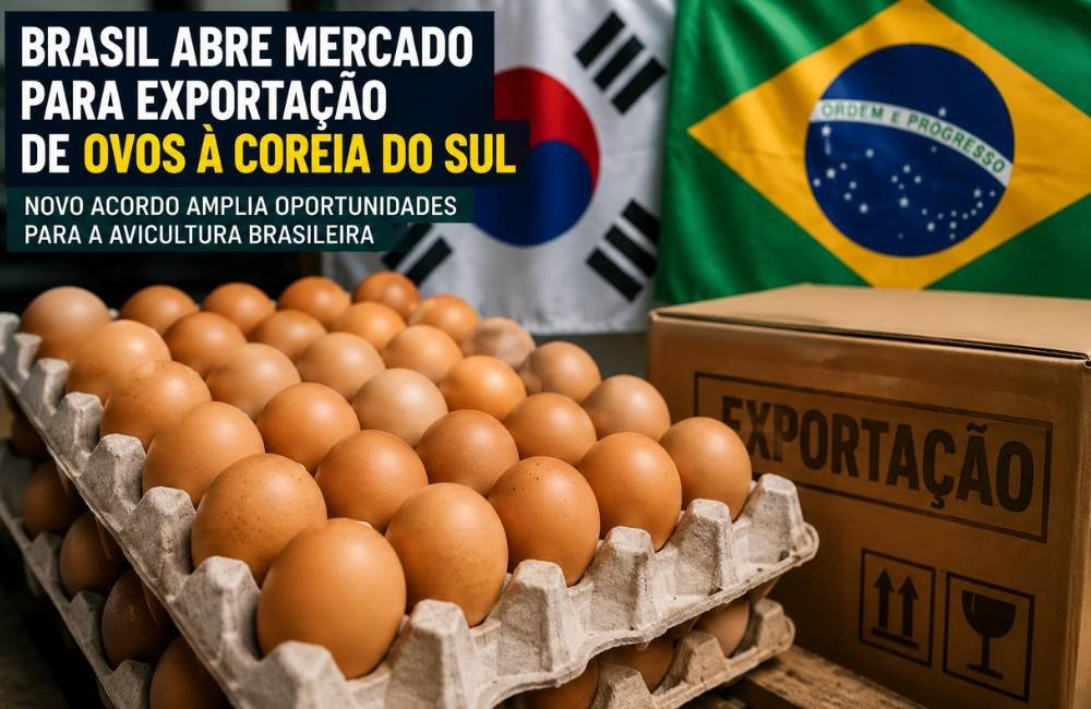 Brasil abre mercado para exportação de ovos à Coreia do Sul
