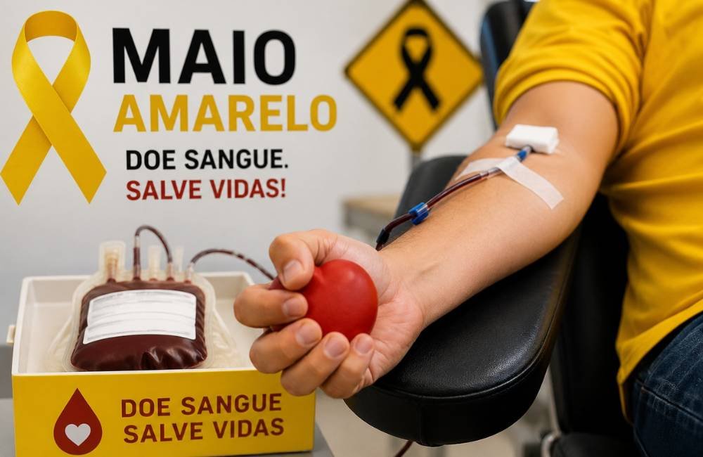 Campanha Maio Amarelo reforça mobilização para doação de sangue em Jataí