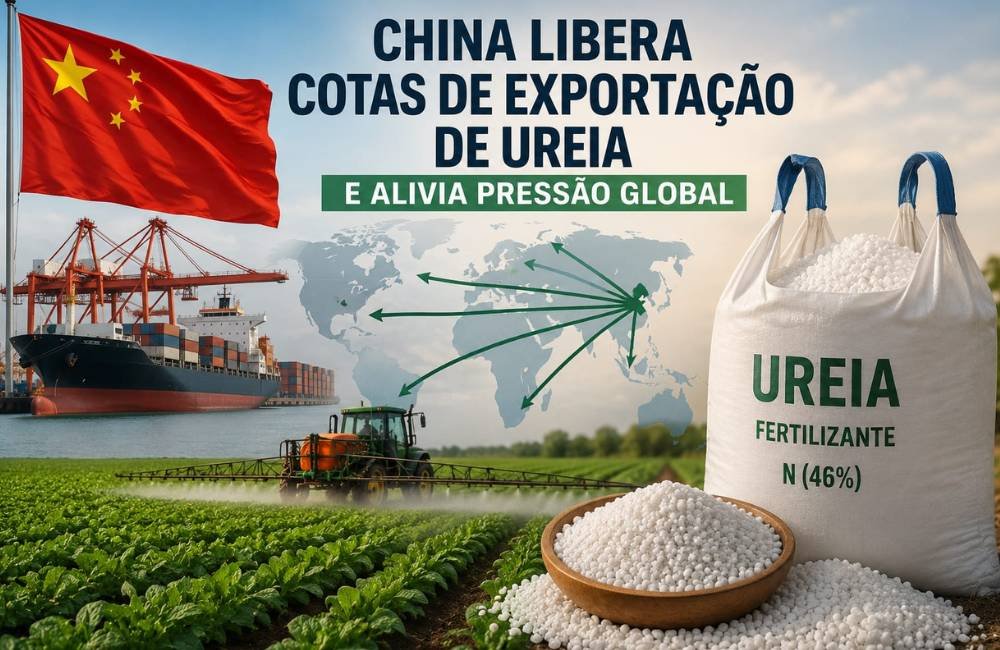 China libera cotas de exportação de ureia e reduz pressão sobre mercado global de fertilizantes