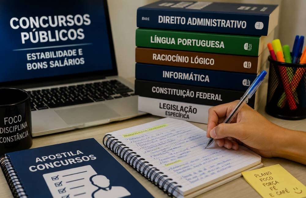 Concursos públicos seguem atraindo brasileiros em busca de estabilidade e bons salários