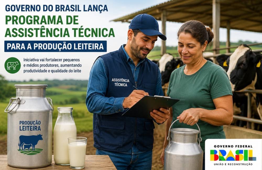 Governo Federal lança programa de assistência técnica para produção leiteira