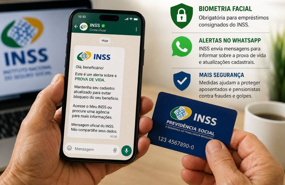 INSS passa a enviar alerta no WhatsApp para prova de vida