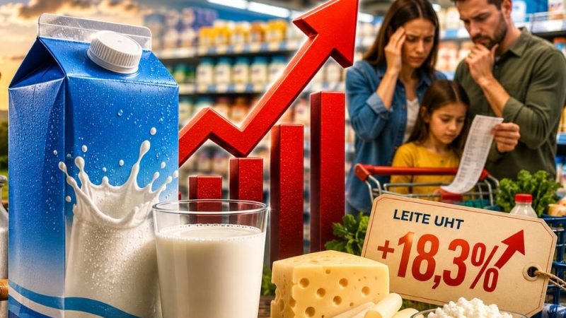 Leite UHT sobe 18,3% e aumento já pesa no orçamento das famílias brasileiras