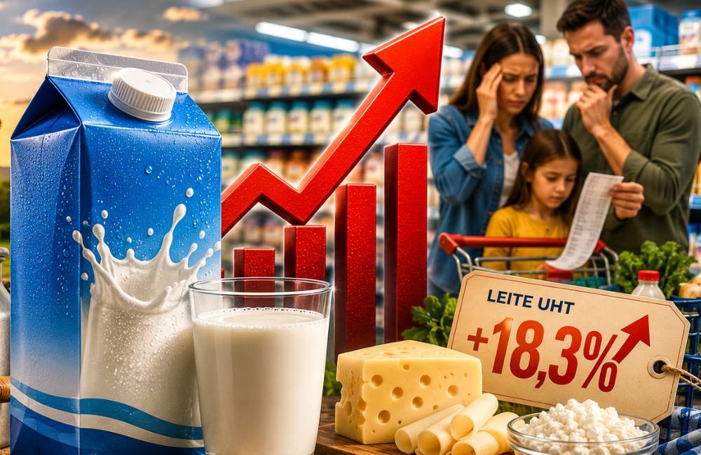 Leite UHT sobe 18,3% e aumento já pesa no orçamento das famílias brasileiras